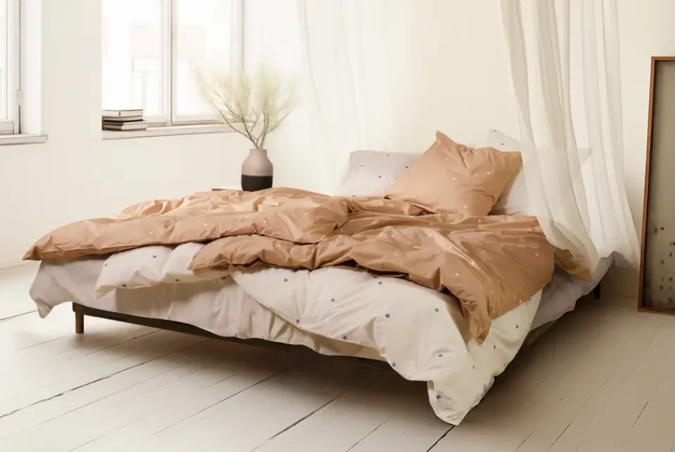 Sale Juna Daisy bedding set 150x210 cm, Sand-white Beige