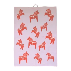 Kitchen Tea Towels^Pluto Design Dalahäst kitchen towel 50x70 cm, Pink-red PinkRed