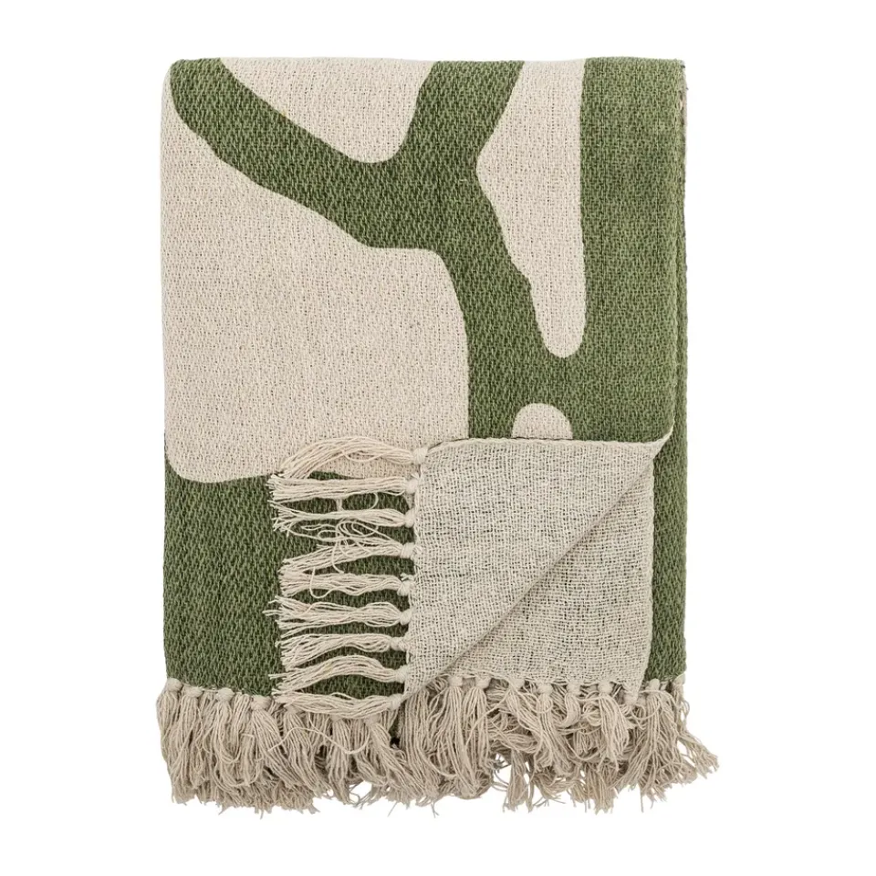 Bloomingville Dalmine throw 130x160 cm, Green