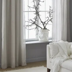 Discount Himla Dalsland curtain, Mother of pearl, pleat band and channel Beige
