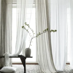 Curtains^Himla Dalsland curtain with heading tape and channel, optical White