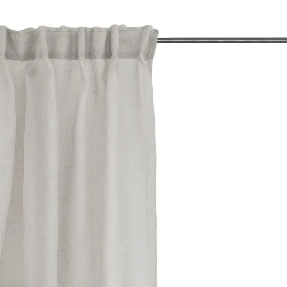 Best Himla Dalsland curtain with heading tape and channel, pearl BeigeGrey