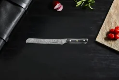 Bread Knives^Hâws Damascus by bread knife 33 cm, Black-stainless steel BlackSilver-coloured