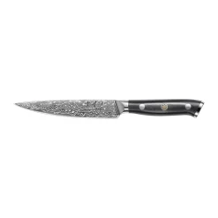 Hâws Damascus By universal knife 23.6 cm, Black-stainless steel BlackSilver-coloured