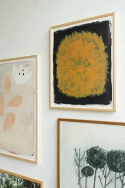 Fine Little Day Dandelion poster 40x50 cm, Yellow-black YellowBlack