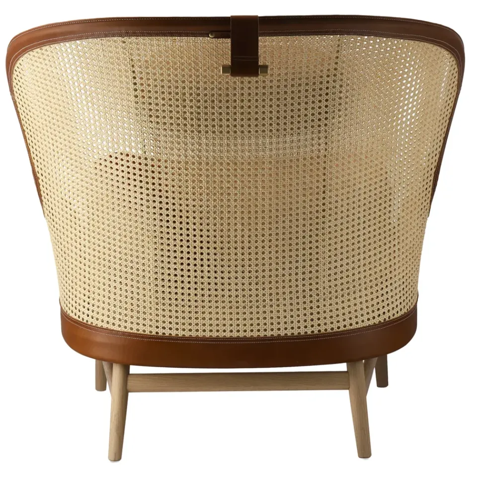 Armchairs & Footstools^Gärsnäs Dandy armchair, Oak-natural-Tärnsjö leather cognac Brown
