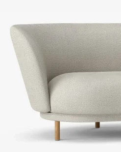 Sofas^Massproductions Dandy 2-seater sofa, Oak-Sacho sapphire 007 Grey