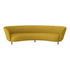 Sofas^Massproductions Dandy 4-seater sofa, Stained oak-Sacho sapphire 017 Yellow