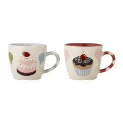 Children's Mugs^Bloomingville Darby cup 20 cl 2 parts, Red