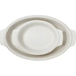 Oven Dishes^PotteryJo Daria oven form 35 cm, cotton White