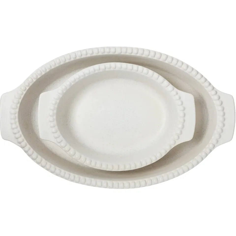 Oven Dishes^PotteryJo Daria oven form 35 cm, cotton White