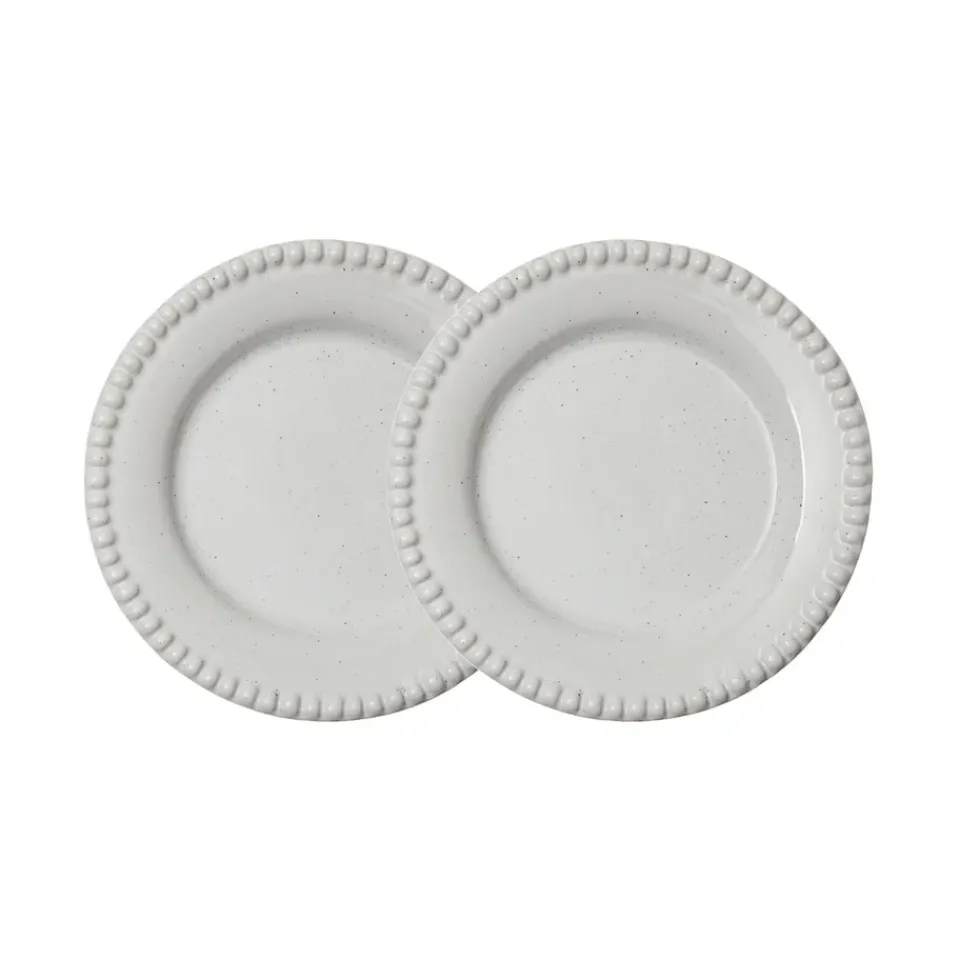 Small Plates & Side Plates^PotteryJo Daria small plate Ø18 cm 2-pack, Cotton shiny White