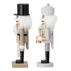 Christmas Decorations^Bloomingville Darren nut cracker decoration 20.5 cm 2 pieces, Gold White