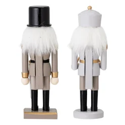 Christmas Decorations^Bloomingville Darren nut cracker decoration 20.5 cm 2 pieces, Gold White