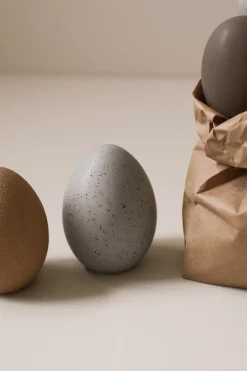 Easter Decorations^DBKD decorative egg, mole dot Grey