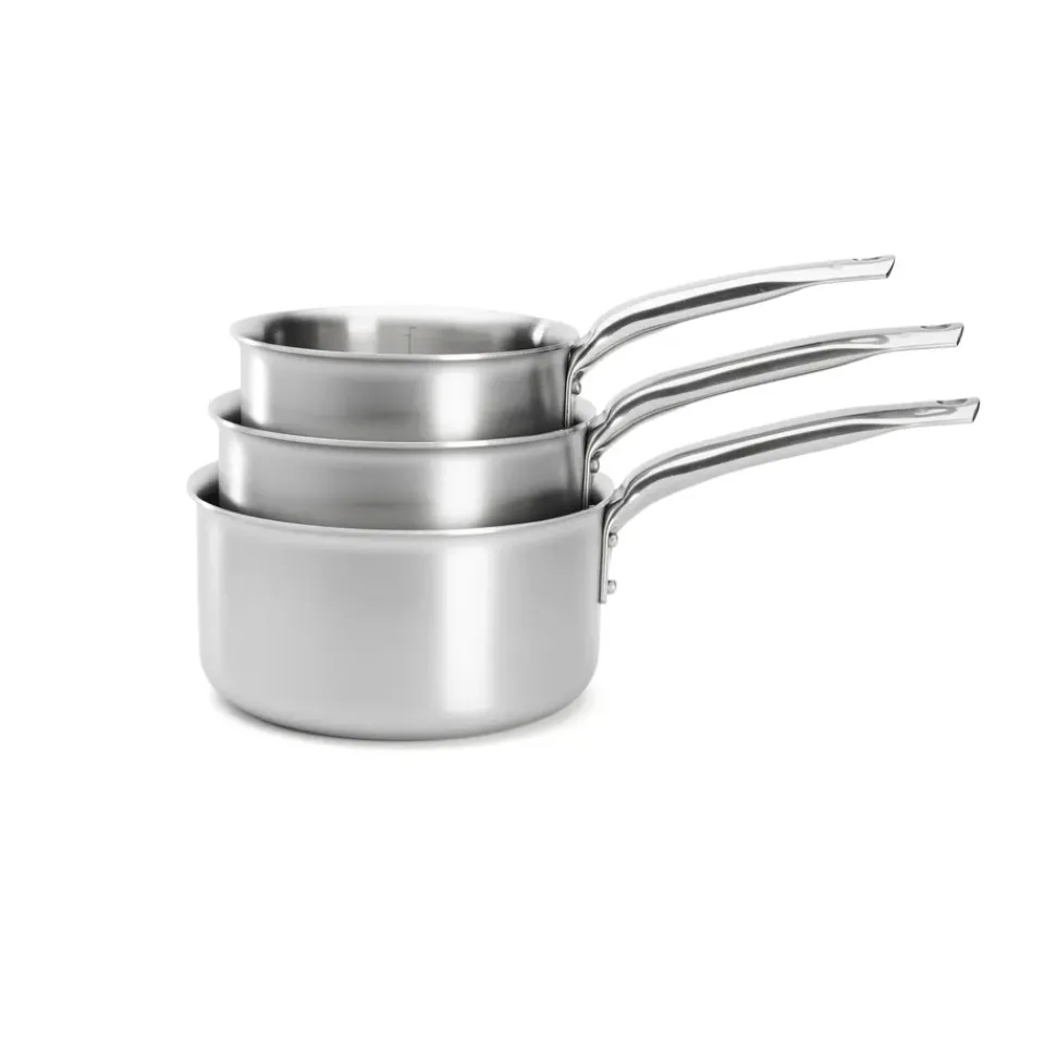Saucepan Sets^De Buyer Alchimy cookware set 3 pieces, Stainless steel Silver-coloured