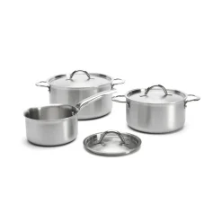 Saucepan Sets|Saucepans^De Buyer Alchimy pot set with lid 6 pieces, Stainless steel Silver-coloured