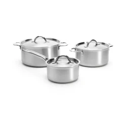 Saucepan Sets|Saucepans^De Buyer Alchimy pot set with lid 6 pieces, Stainless steel Silver-coloured