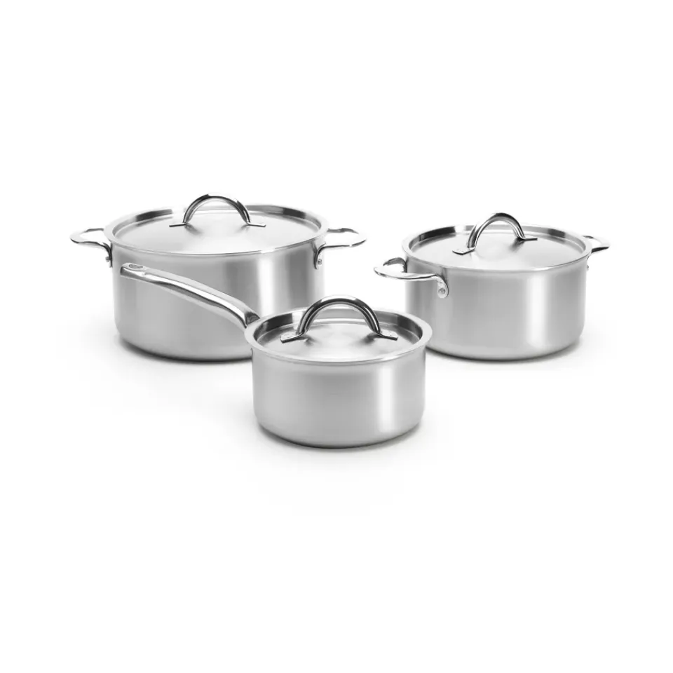 Saucepan Sets|Saucepans^De Buyer Alchimy pot set with lid 6 pieces, Stainless steel Silver-coloured