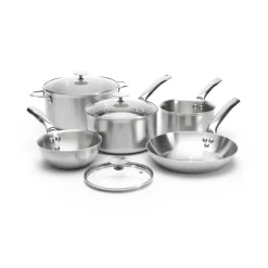 Saucepan Sets|Saucepans^De Buyer Alchimy pot set with glass lid, 8 pieces Silver-coloured