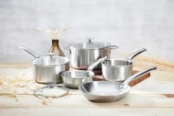 Saucepan Sets|Saucepans^De Buyer Alchimy pot set with glass lid, 8 pieces Silver-coloured