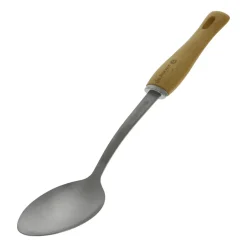 Outlet De Buyer B Bois serving spoon with wooden handle, Stainless steel GreyBeige