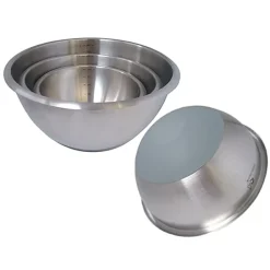 Hot De Buyer mixing bowl with silicone base, 3.6 l Silver-coloured