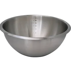 New De Buyer mixing bowl with silicone base, 7 l Silver-coloured