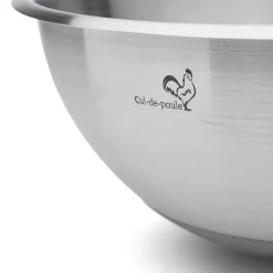 New De Buyer mixing bowl with silicone base, 7 l Silver-coloured