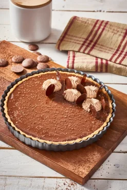Round Flat Oven & Flan Dishes^De Buyer pie form, Ø24 cm Silver-coloured