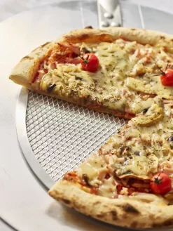 Baking & Pizza Stones^De Buyer pizza grilling tray aluminum, Ø28 cm Grey