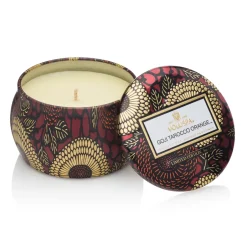 Online Voluspa Decorative tin candle 25 hours, Goji & Tarocco Orange Gold-colouredRedBlack