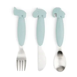 Children's Cutlery^Done by deer Deer Friends Easy-grip cutlery set 3 pieces, Blue