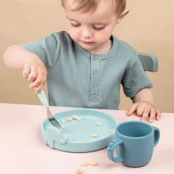 Children's Cutlery^Done by deer Deer Friends Easy-grip cutlery set 3 pieces, Blue