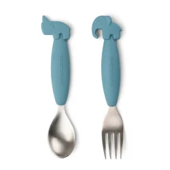 Clearance Done by deer Deer Friends Easy-grip cutlery set 2 pieces, Blue