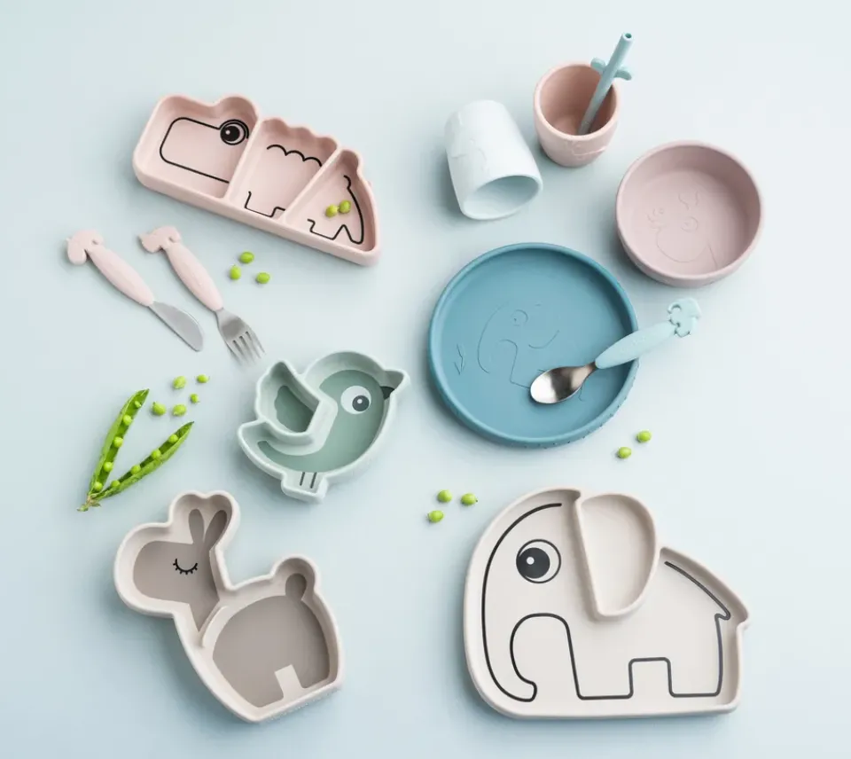 Children's Cutlery^Done by deer Deer Friends Easy-grip cutlery set 3 pieces, Powder Beige