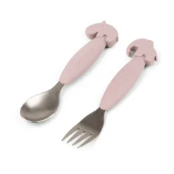 Children's Cutlery^Done by deer Deer Friends Easy-grip cutlery set 2 pieces, Powder Beige