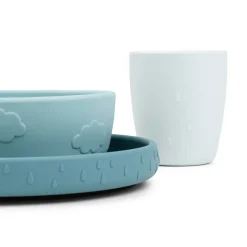 Done by deer Deer Friends Stick&Stay kids dinner set 3 pieces, Blue