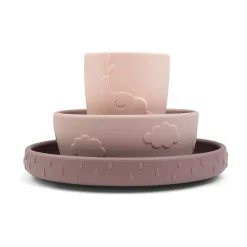 Table Settings & Starter Sets^Done by deer Deer Friends Stick&Stay kids dinner set 3 pieces, Powder Beige