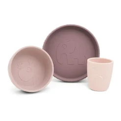 Table Settings & Starter Sets^Done by deer Deer Friends Stick&Stay kids dinner set 3 pieces, Powder Beige