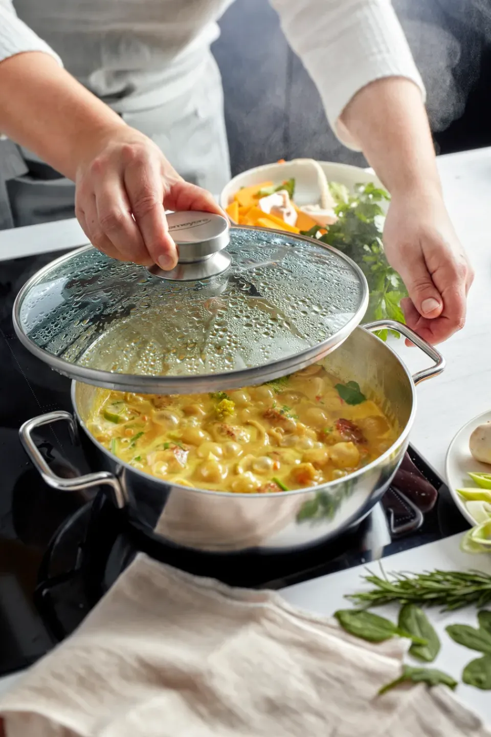 Clearance Demeyere Apollo 7 serving pan stainless steel, 4.8 L Silver-coloured