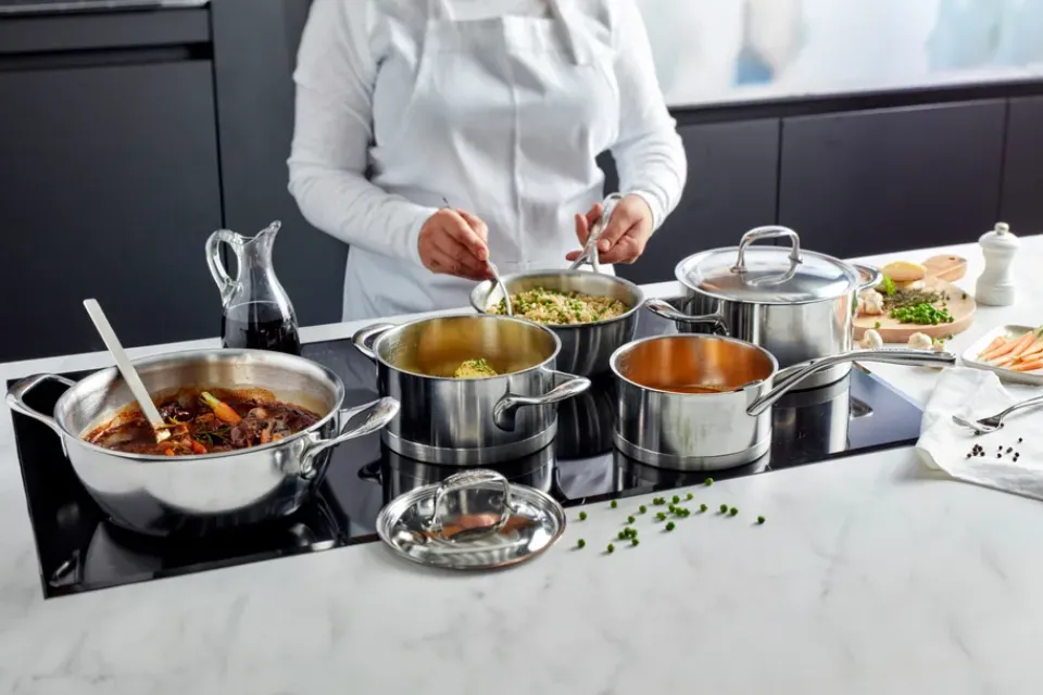 Outlet Demeyere Atlantis 7 pot low stainless steel, 4 L Silver-coloured