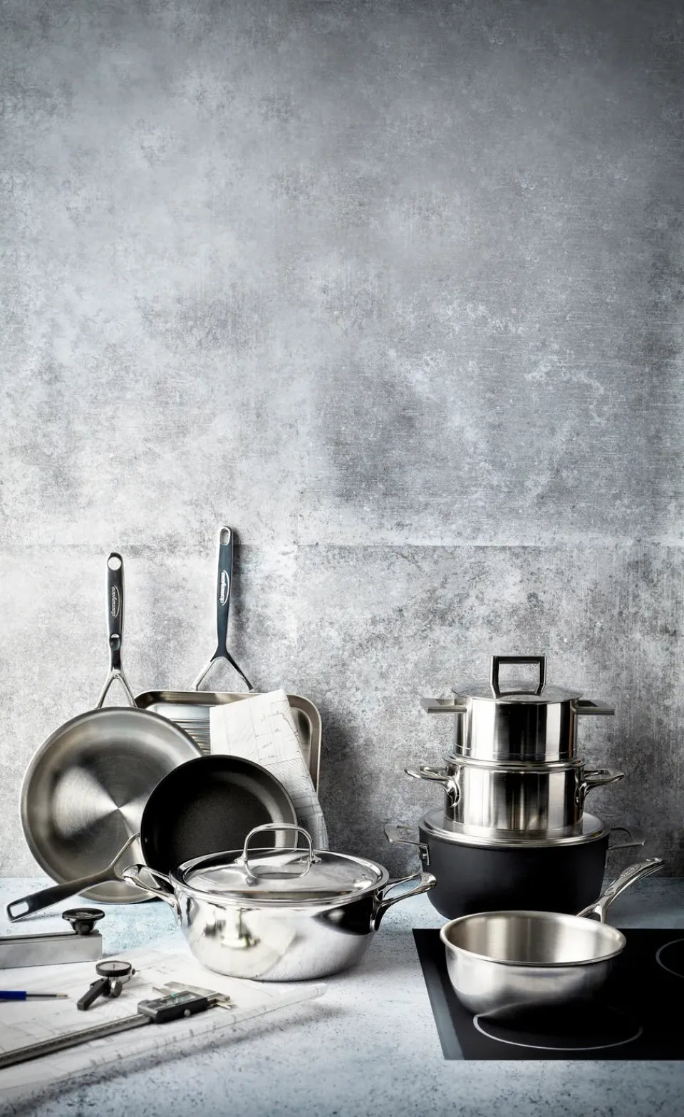 Saucier & Sauté Pans^Demeyere Atlantis 7 serving pan stainless steel, 4.8 L Silver-coloured