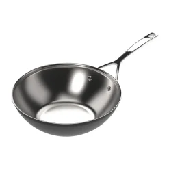Woks^Demeyere Black 5 wok pan stainless steel, Ø30 cm Silver-coloured