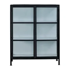 Outlet Lene Bjerre Depot display cabinet 90x40x110 cm, Black-white BlackWhite