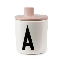 Plastic Cups^Design Letters beak lid to melamine cup, nude Pink