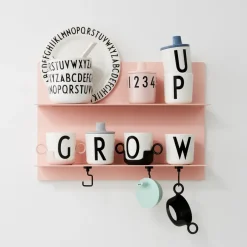 Plastic Cups^Design Letters beak lid to melamine cup, nude Pink