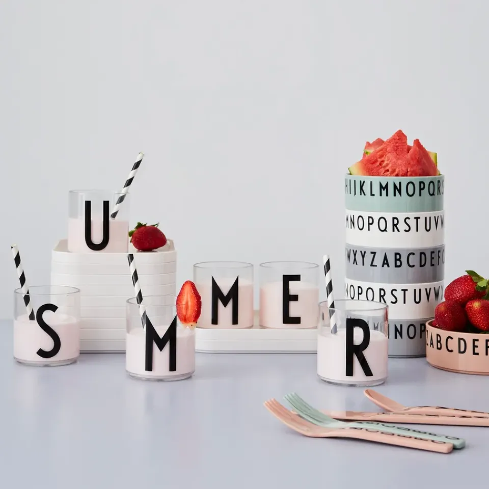 Clearance Design Letters children's cutlery melamine, Nude Beige
