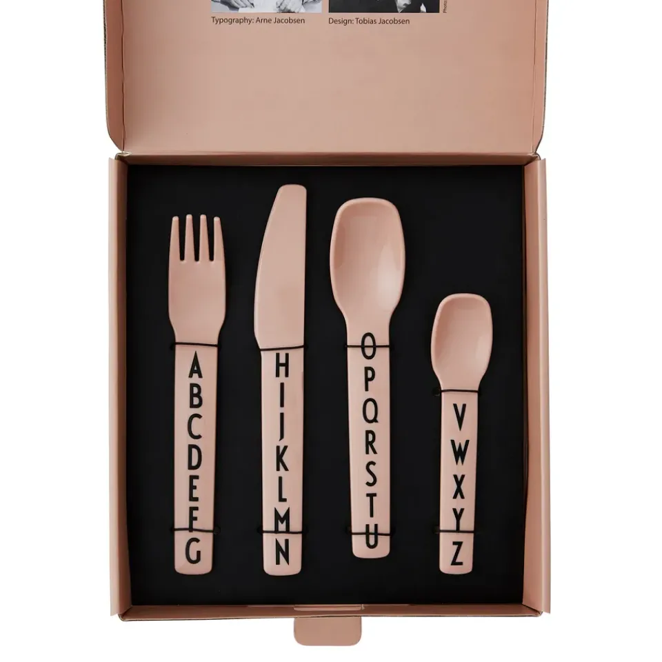 Clearance Design Letters children's cutlery melamine, Nude Beige