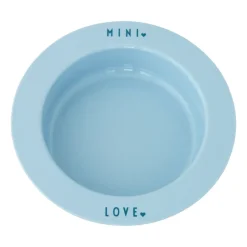 Plastic Plates^Design Letters deep plate favourite mini, Light -love Blue
